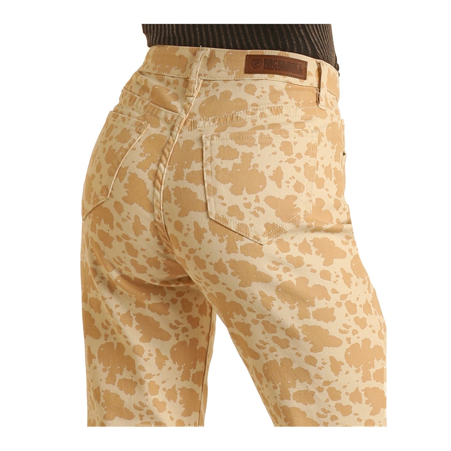 Rock & Roll Women's Cowhide Crop Jeans - Natural