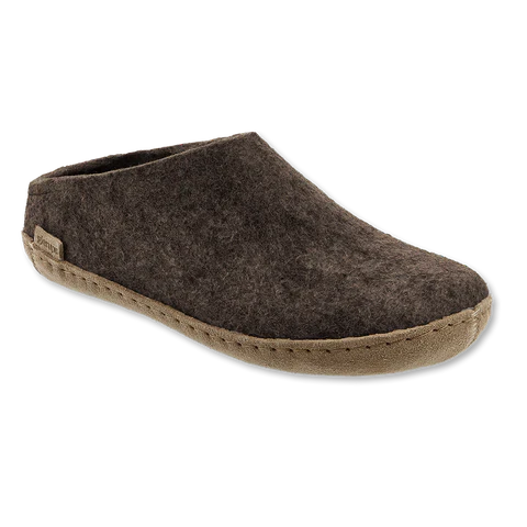 Glerups Slip On Rubber Sole Shoes - Leather Brown