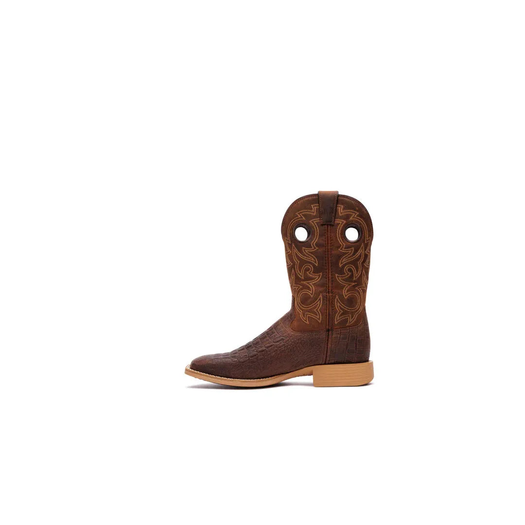 Durango Men's Shyloh 11" Square Toe Pullhole Western Boots - Brown/Croco