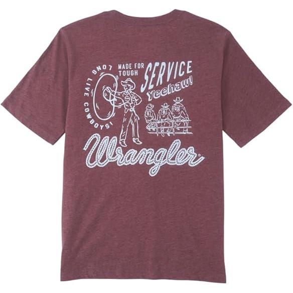 Wrangler Boy's T-Shirt - Burgundy