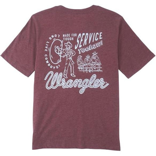 Wrangler Boy's T-Shirt - Burgundy