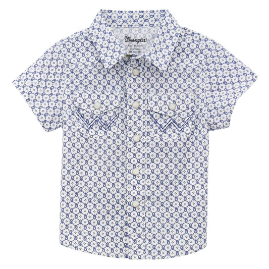 Wrangler Baby Boy Long Sleeve Shirt - Blue/White
