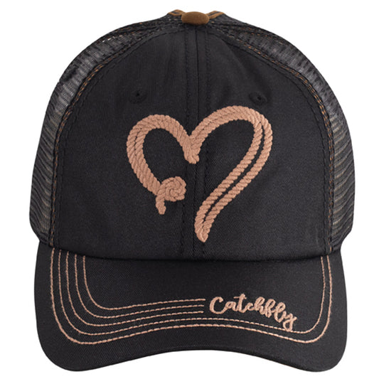 Catchfly Women's Rope Heart Baseball Cap - Black