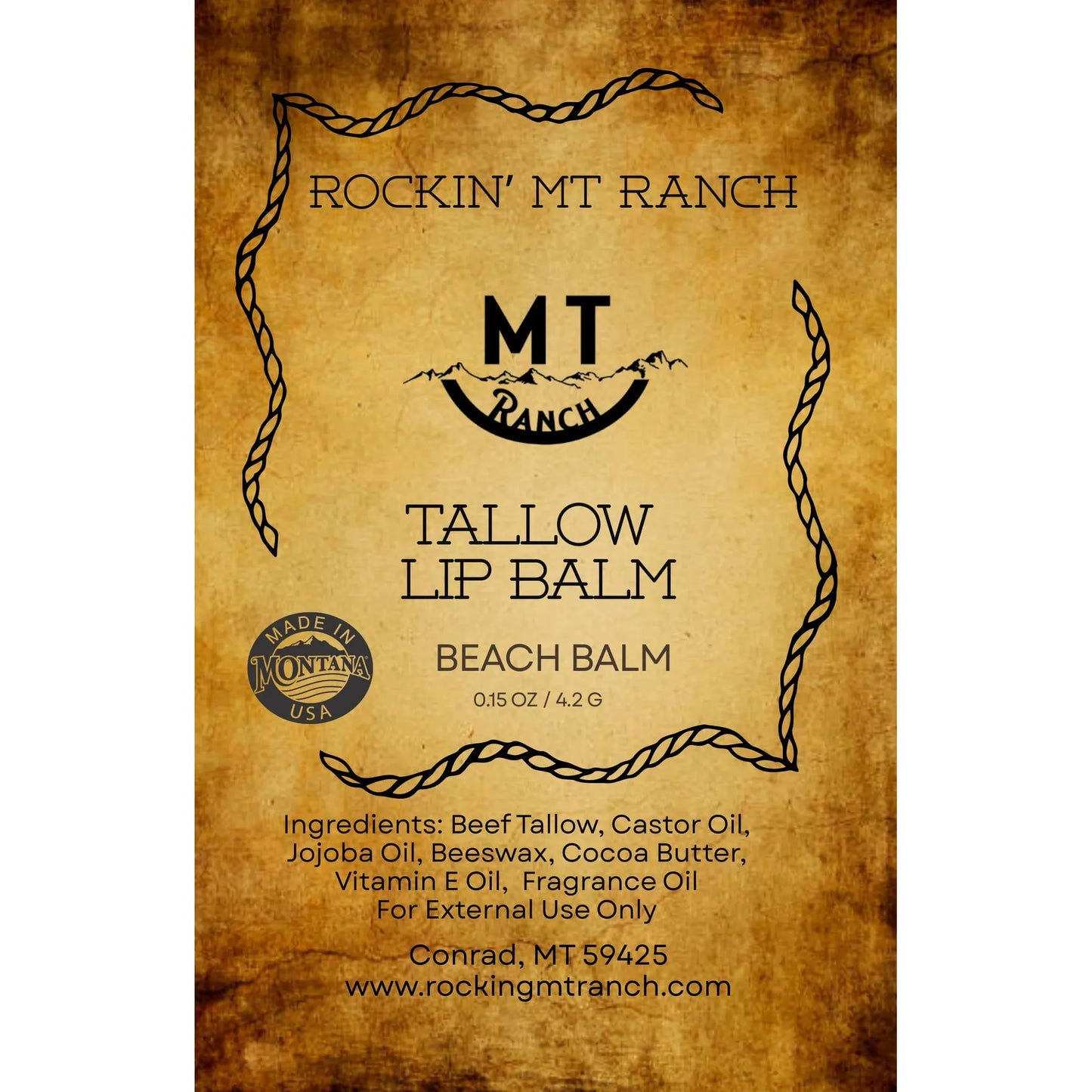 Rockin MT Ranch Tallow Lip Balm