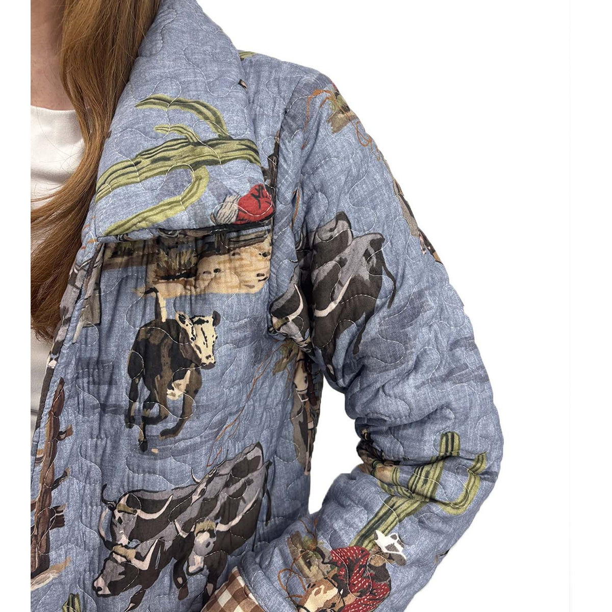 Ida Mae Women's Blaze Maxi Coat - Chambray