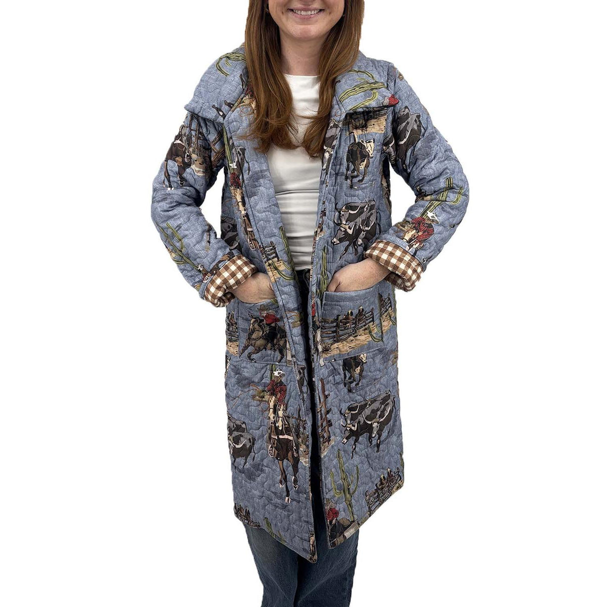 Ida Mae Women's Blaze Maxi Coat - Chambray