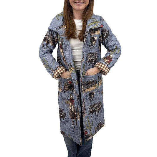 Ida Mae Women's Blaze Maxi Coat - Chambray