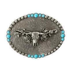 Nocona Oval Buckle - Longhorn Berry Edge - Irvine Tack & Western Wear