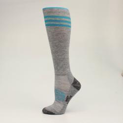 M&F Boot Doctor Women's Over the Calf Full Cushion Sock- 2 pack Grey