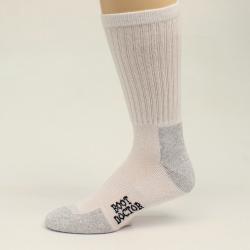 M&F Boot Doctor Men's White Crew Sock- 6 pack