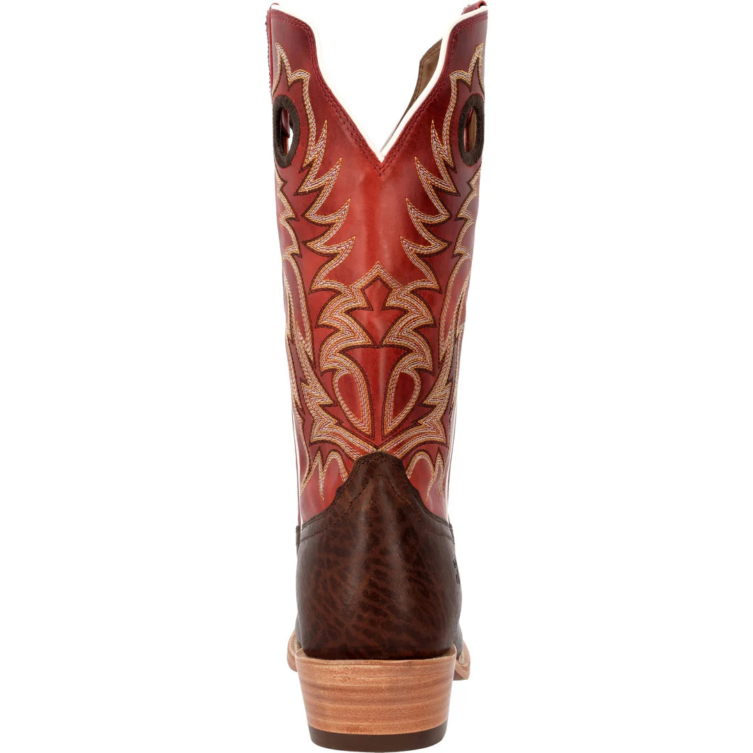 Durango Men's Arena Elite 13" cutter Toe Western Boots - Aztec Brown/Jasper Red