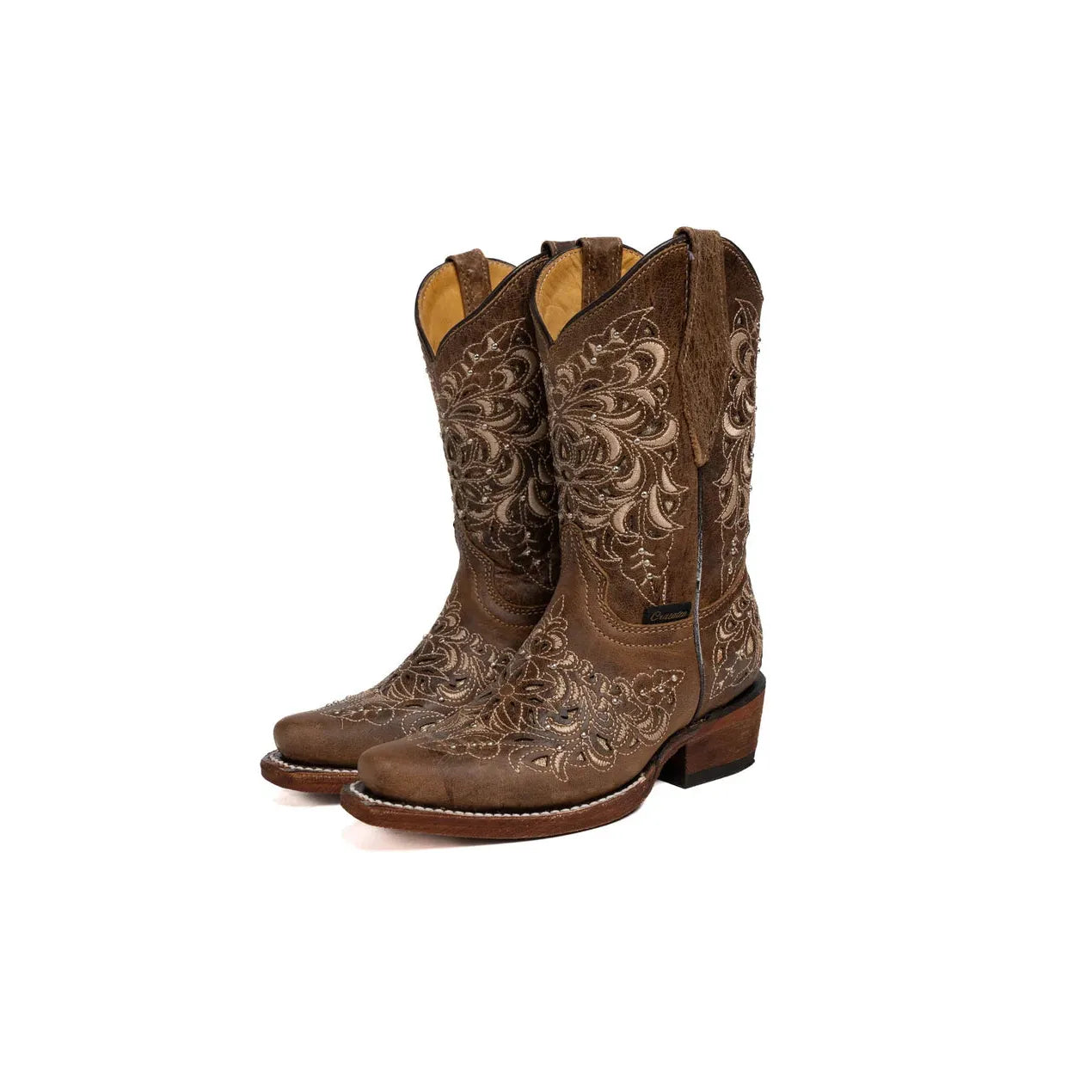 Rock'em Kid's Little Country Retro Western Boots - Cappuccino