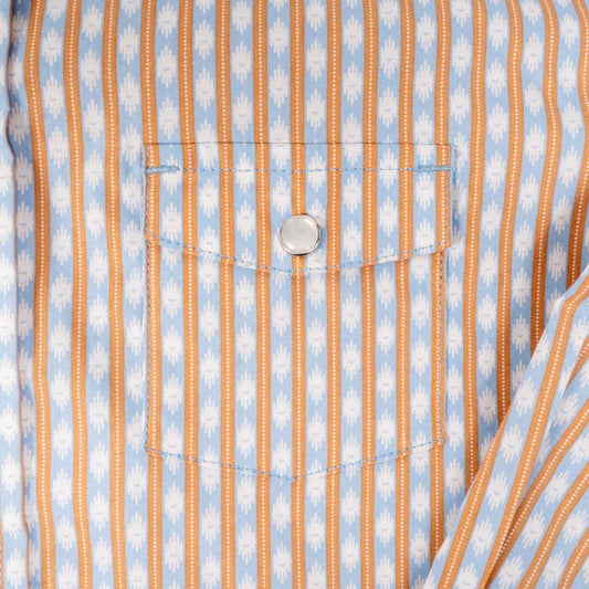 Panhandle Boy's 2 Pocket Long Sleeve Snap Shirt - Blue