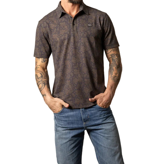 Kimes Men's Burel Short Sleeve Polo - Black