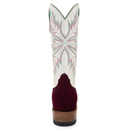 Rocking Diamond Brand Women's Rough Out Cutter Cowgirl Boots - Burgundy