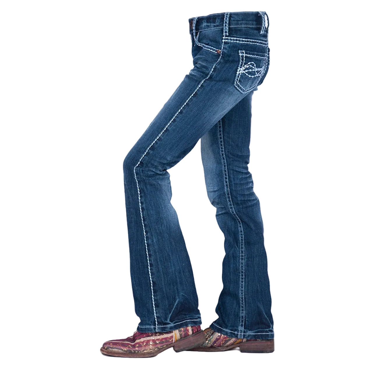 Cowgirl Tuff Girl's Edgy Jeans - Medium Wash