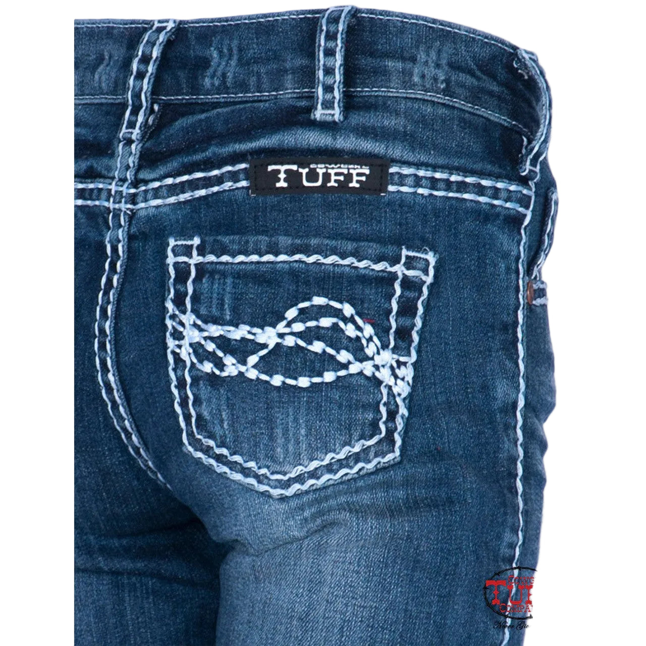 Cowgirl Tuff Girl's Edgy Jeans - Medium Wash