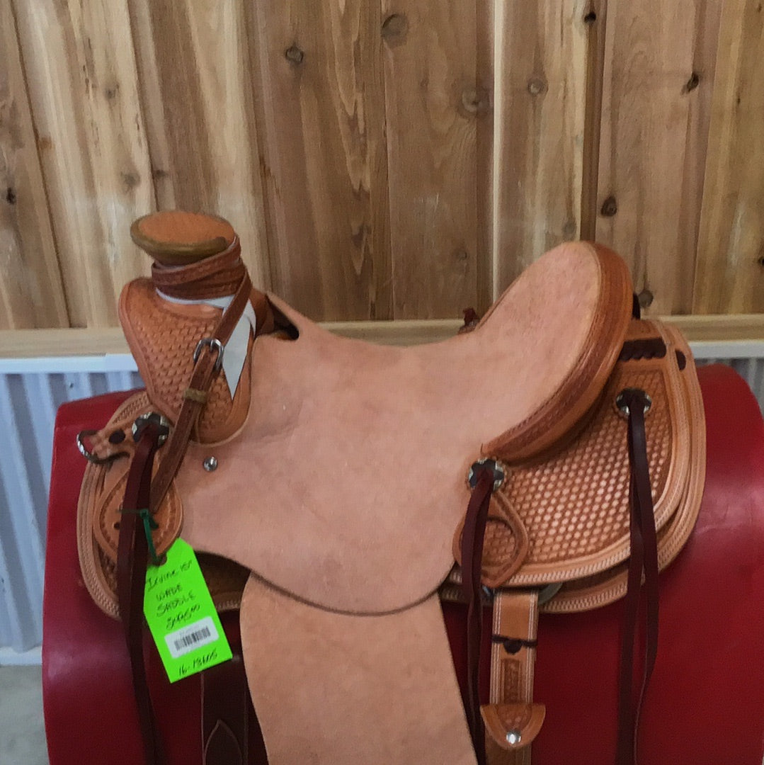 Irvine  15"  1/2 Tooled Wade Saddle