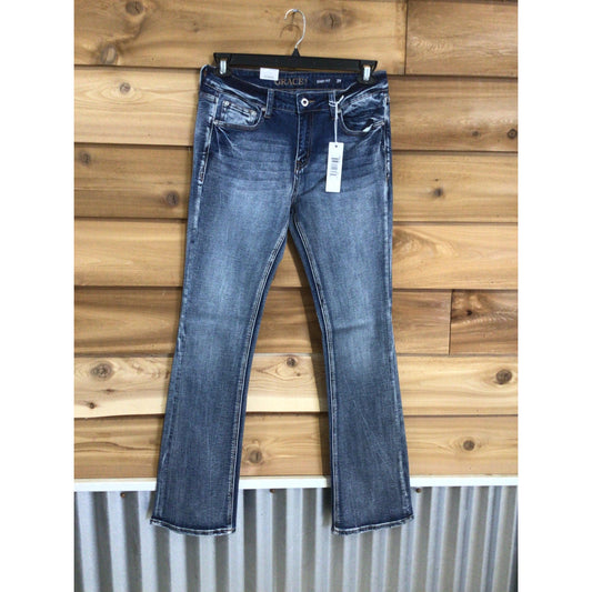 Grace in LA Women's Simple Stitch Jeans-