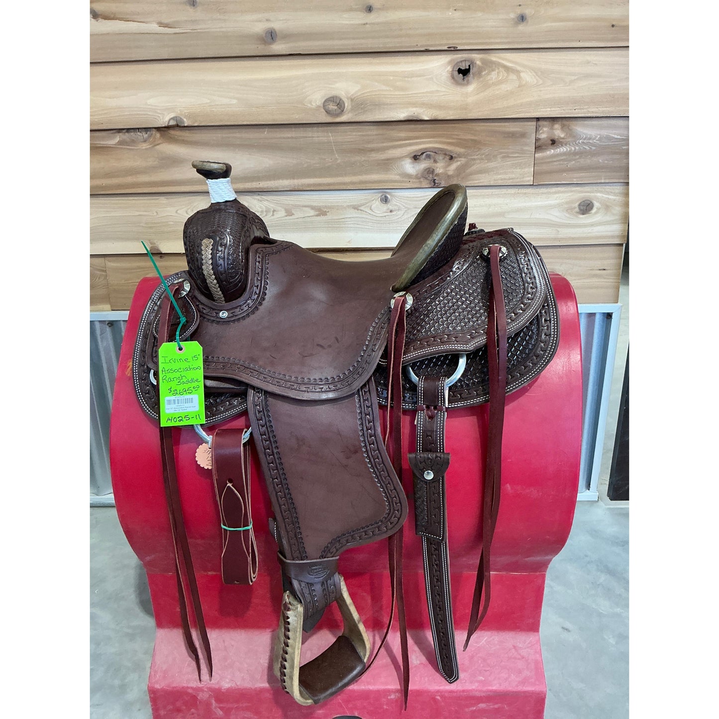Irvine 15" Association Ranch Saddle-1/2 Tooled