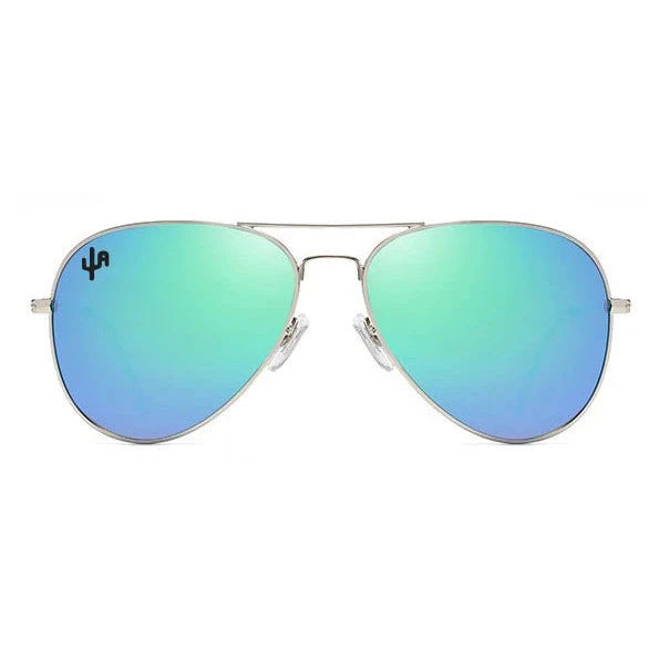 Cactus Alley Aviator Sunglasses - Blue/Green