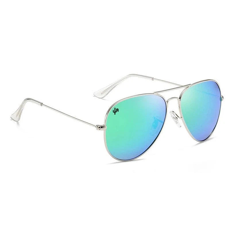 Cactus Alley Aviator Sunglasses - Blue/Green