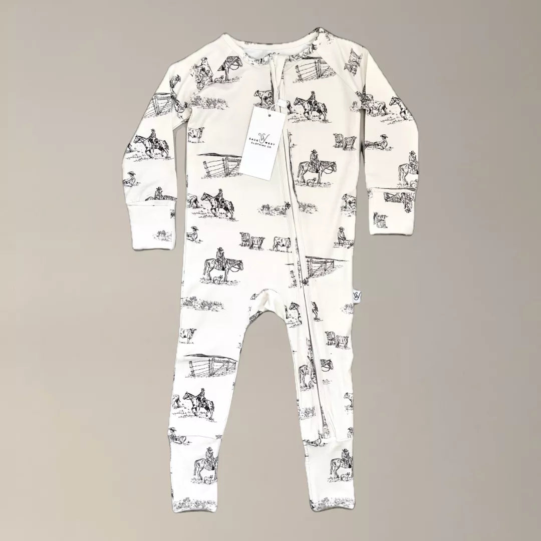 Prairie Cowboy Infant/Toddler Sleepwear- Multiple Colors