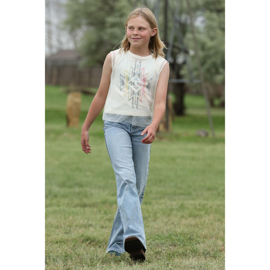 Cinch Girl's Wide Leg Jeans- Indigo