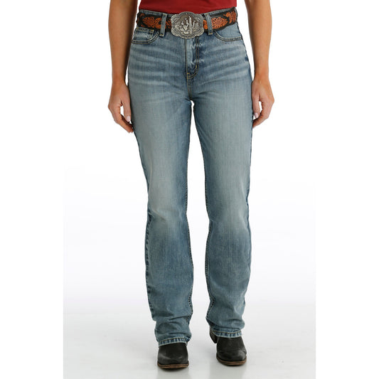 Cruel Women's Quinn High Rise Relaxed Straight Jeans - Light Stonewash