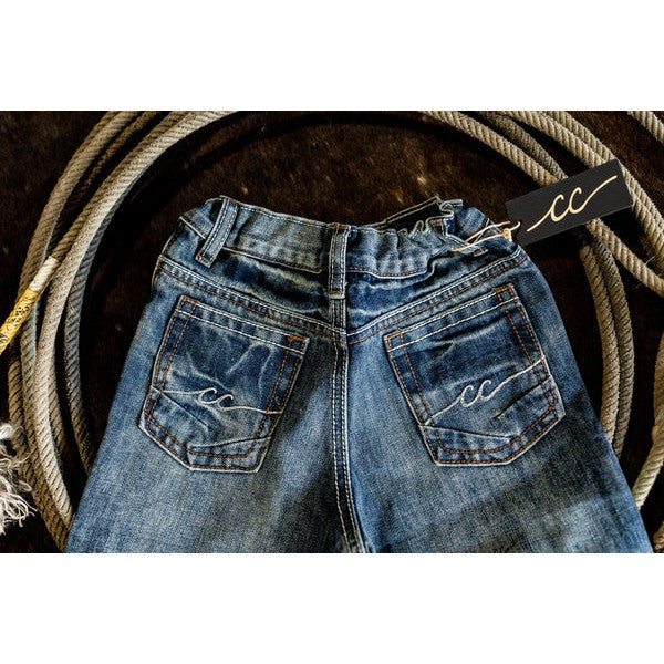 Cowgirl Couture Boy's Relaxed Fit Jeans - Dark Wash