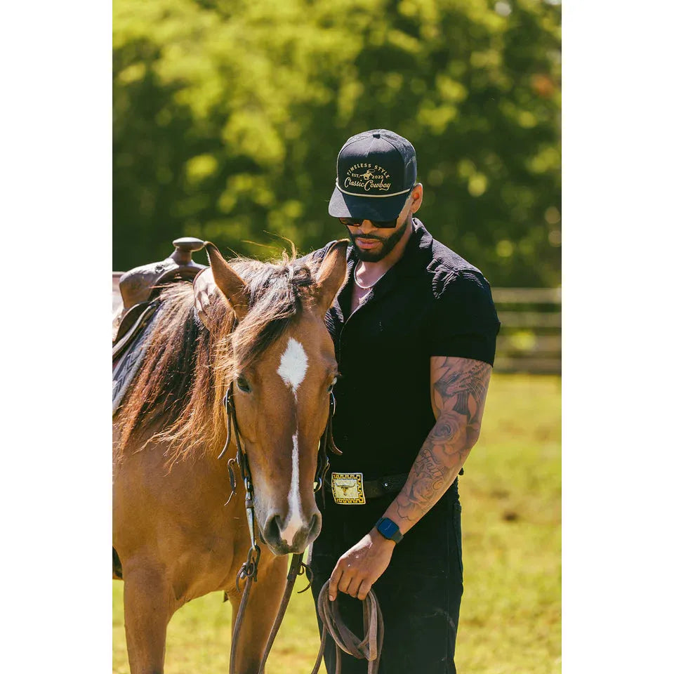 Classic Cowboy Unisex The Outpost Ball Cap - Black