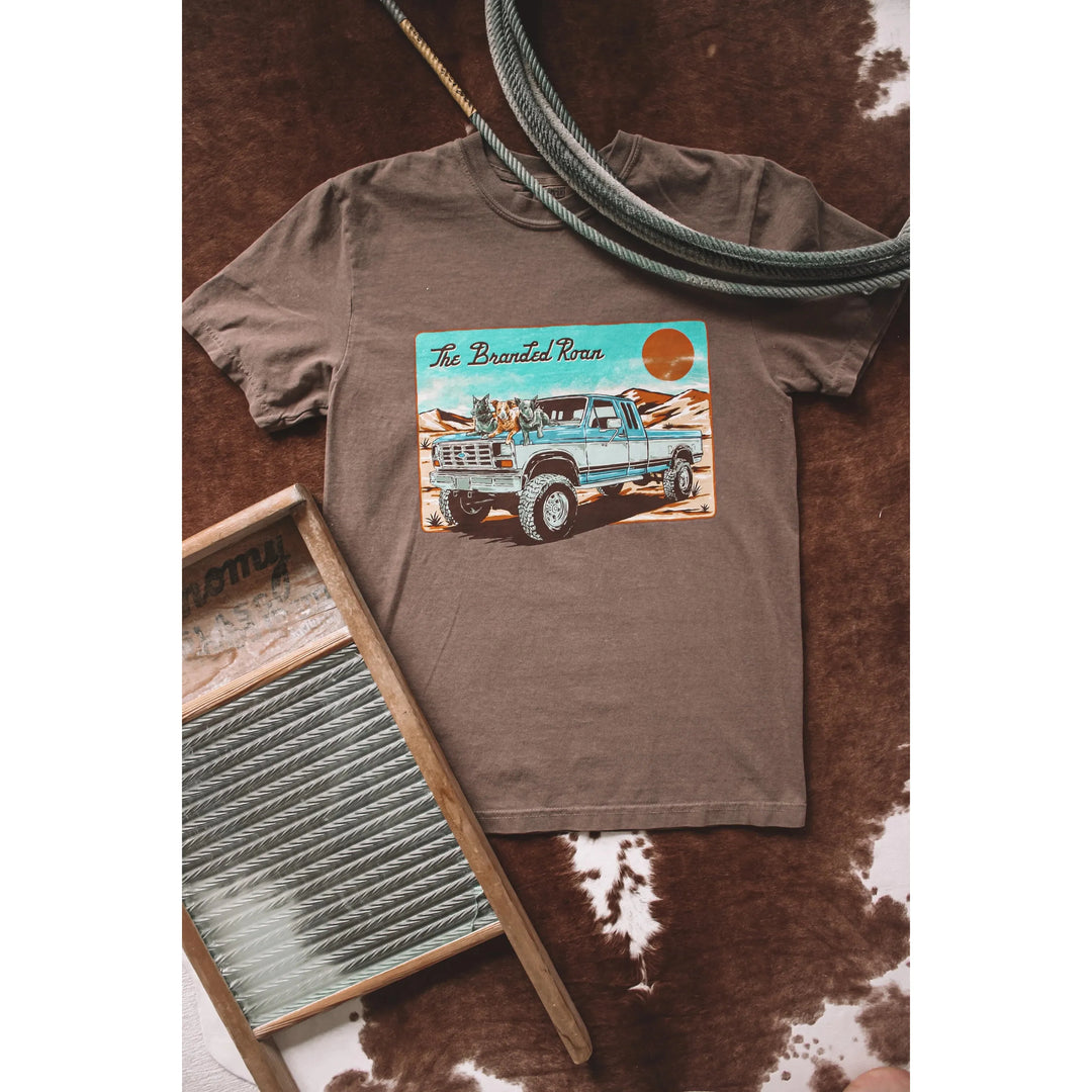 The Branded Roan Farm Dog T-Shirt-Espresso - Irvine Tack &amp; Western Wear