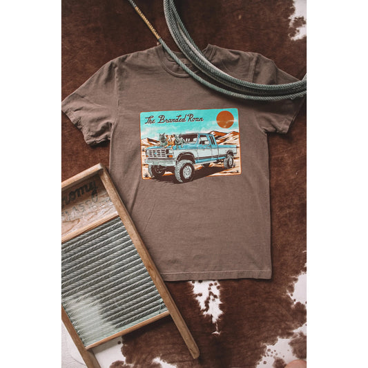 The Branded Roan Farm Dog T-Shirt-Espresso - Irvine Tack & Western Wear
