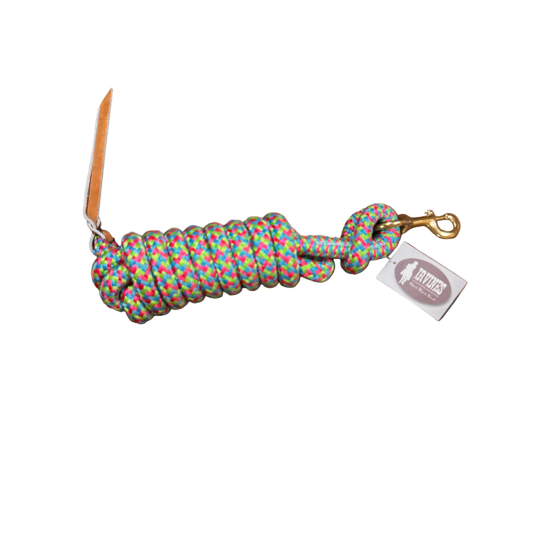Irvine Cow Lead 9 ft 5/8" Lead w/Brass Plated Bolt Snap (Mixed Colours)