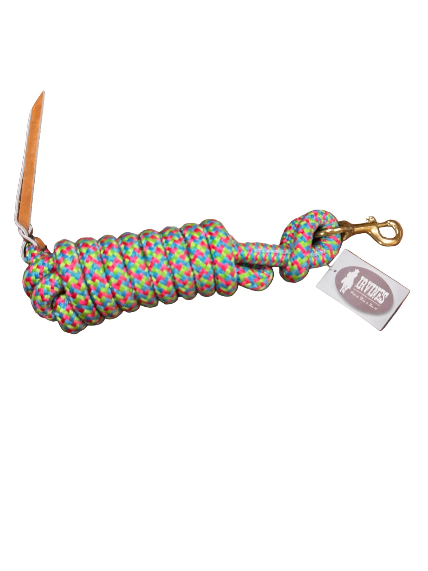 Irvine Cow Lead 9 ft 5/8" Lead w/Brass Plated Bolt Snap (Mixed Colours)