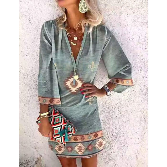 El Paso Women's Summer Midi Dress 2 - Mulicoloured