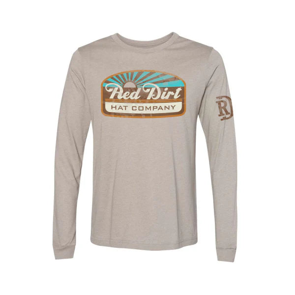 Red Dirt Hat Co. Unisex Blue Skies Long Sleeve Shirt - Tan