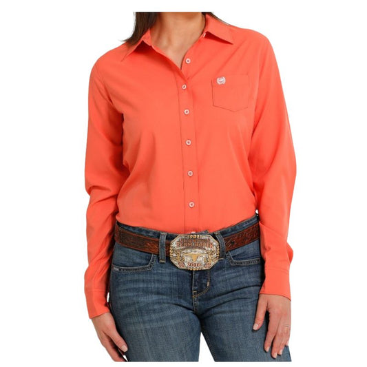Cinch Women's LS Arenaflex Shirt - Coral