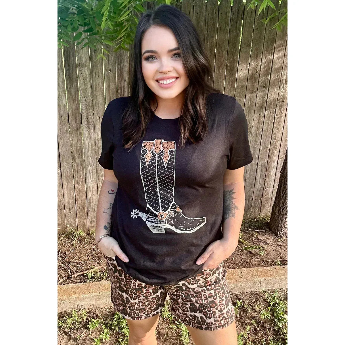 Sterling Kreek Women's Short Sleeve Knockin Boots Tee Shirt
