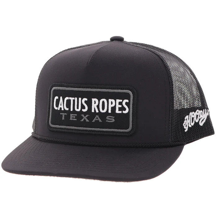 Hooey Cactus Ropes Hybrid Bill Trucker Cap - Black/White