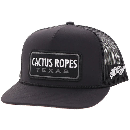 Hooey Cactus Ropes Hybrid Bill Trucker Cap - Black/White