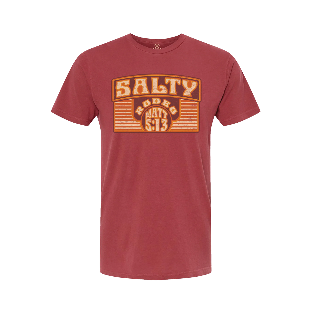 Salty Rodeo Company Tee ShIrt-Crimson