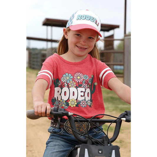 Cinch Girl's Printed Tee Shirt - Coral