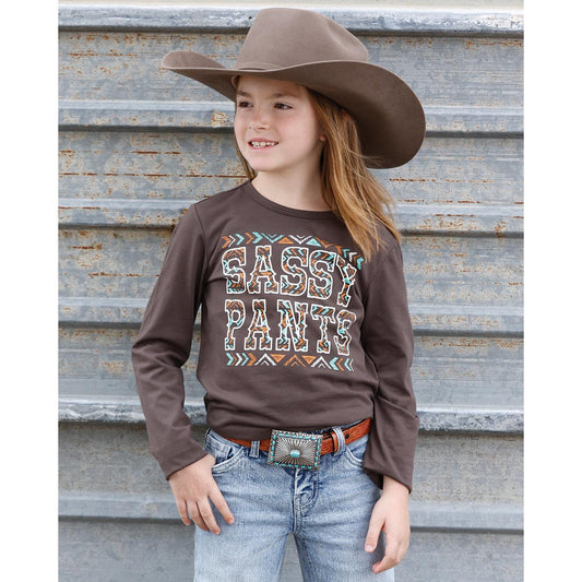 Cruel Girl Girls' Long Sleeve Jersey Tee - Brown
