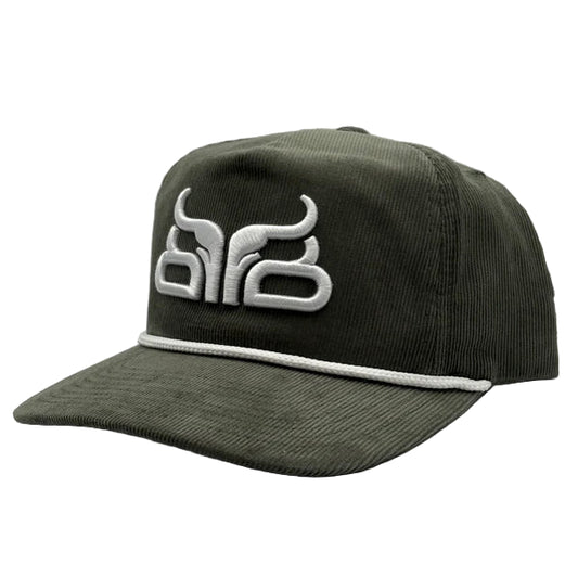 Baredown Brand Lariat Corduroy Ball Cap - Lariat Green