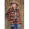 Cinch Women's Boyfriend Fit Stripe Blazer- Brown