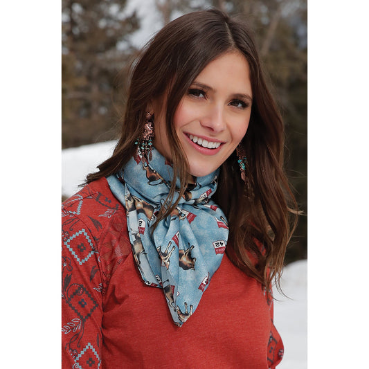 Cruel Girl Women's 34x34" Wild Rag - Light Blue