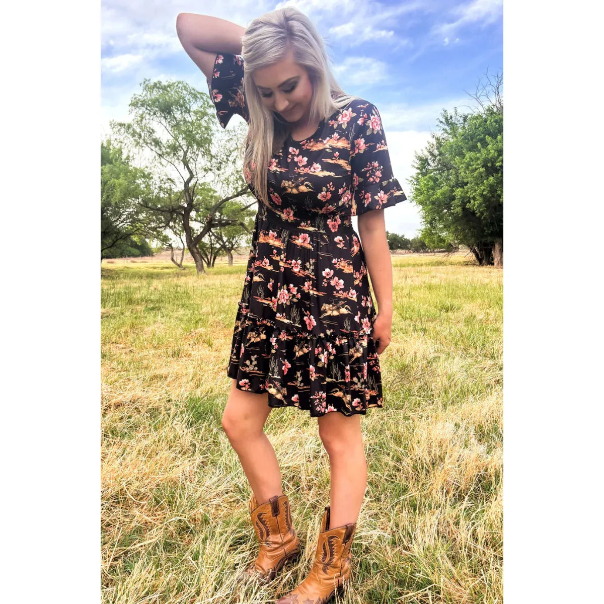 Sterling Kreek Women's Cactus Garden Dress - Black
