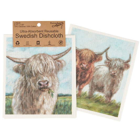 Swedish Cloth Set - Highland Cow