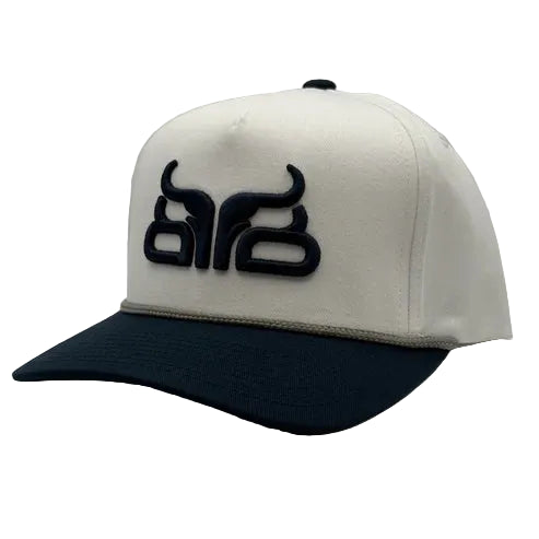 Baredown Brand Driven-A Frame Curved Bill Ball Cap - Navy/White